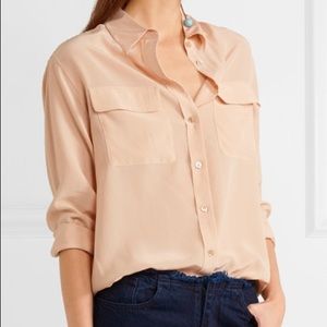 COPY - Equipment silk shirt in peach